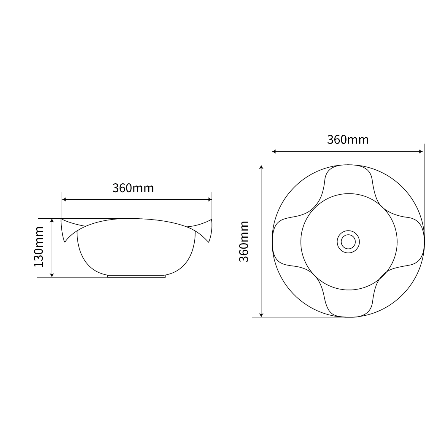Small wash basin 36 irregular art basin 14-inch vessel sink in white color from Meilong-professional ceramic sink manufacturers